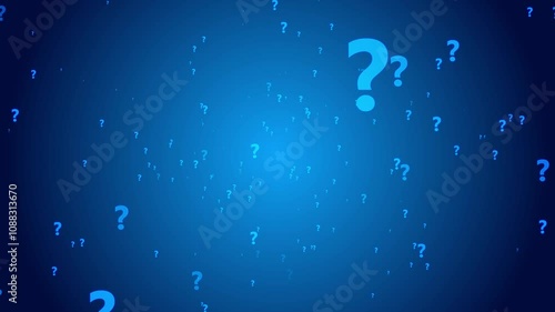 Cartoon comic questions marks flying animated.