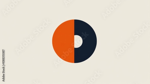 Free Download Abstract Circle Design with Orange and Blue Colors - GFXLoad