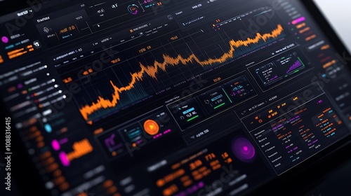 A focused view of a PC screen showing a crypto trading interface with a detailed graph, capturing a bullish breakout followed by a bearish pullback.