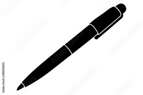 pen-icon-black-silhouette-vector--white-background,pen, ink,, ballpoint, office, write, writing.