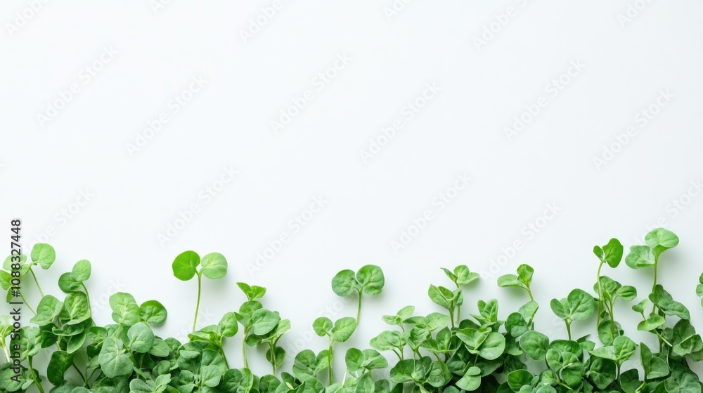 Brahmi herb leaves arranged horizontally against a light background, showcasing lush green foliage and varied leaf shapes for a fresh herbal aesthetic. Brahmi herb leaves arranged horizontally against a light background, showcasing lush green foliage and varied leaf shapes for a fresh herbal aesthetic.