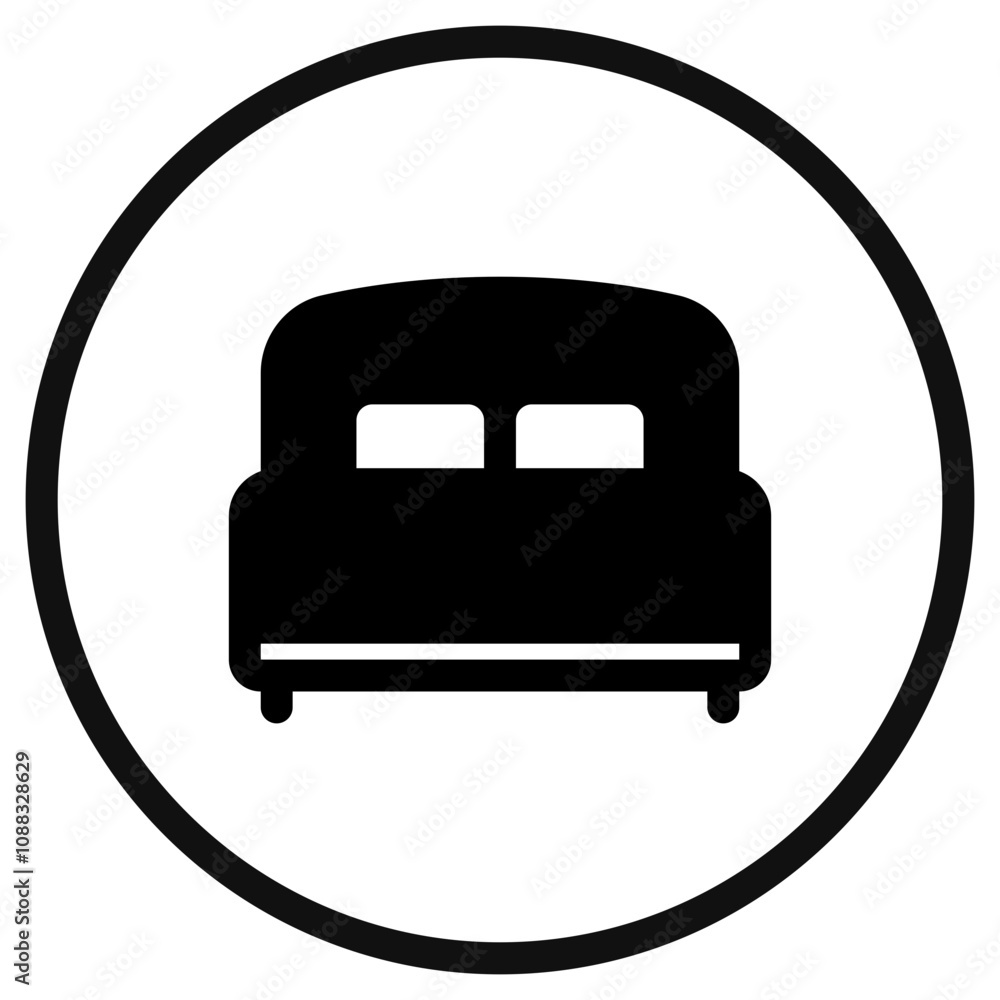 Editable double bed vector icon. Part of a big icon set family. Perfect for web and app interfaces, presentations, infographics, etc Editable double bed vector icon. Part of a big icon set family. Perfect for web and app interfaces, presentations, infographics, etc