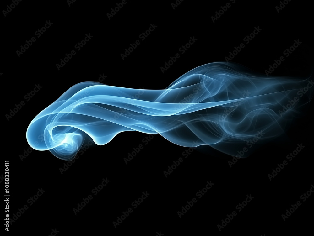 Abstract Smoke Trail Against Dark Background Abstract Smoke Trail Against Dark Background