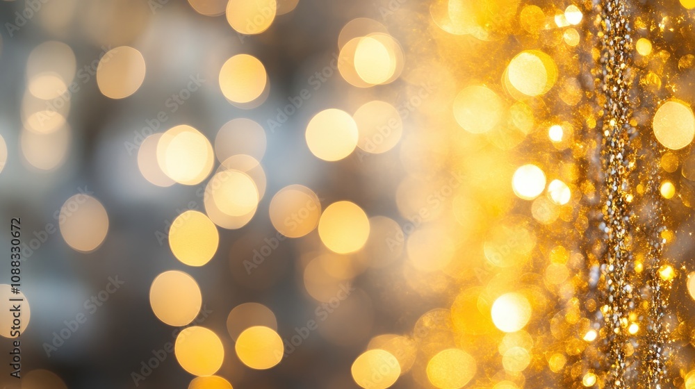 Shimmering golden yellow and orange glitter lights create a soft bokeh backdrop with vibrant circles, perfect for festive celebrations and special occasions. Shimmering golden yellow and orange glitter lights create a soft bokeh backdrop with vibrant circles, perfect for festive celebrations and special occasions.