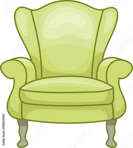 Stylish Armchair Design Illustration - Perfect for Home and Office Spaces