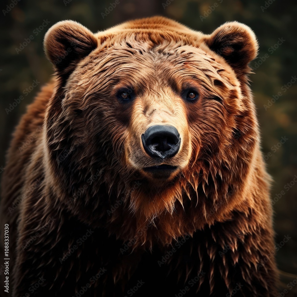 the AI Image Generator, a Majestic Brown Bear in Natural Habitat the AI Image Generator, a Majestic Brown Bear in Natural Habitat