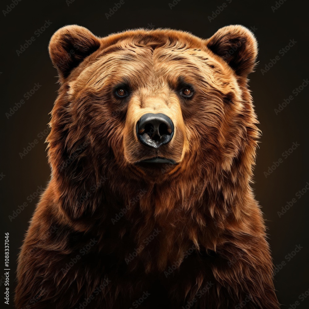 the AI Image Generator, a Majestic Brown Bear in Natural Habitat the AI Image Generator, a Majestic Brown Bear in Natural Habitat