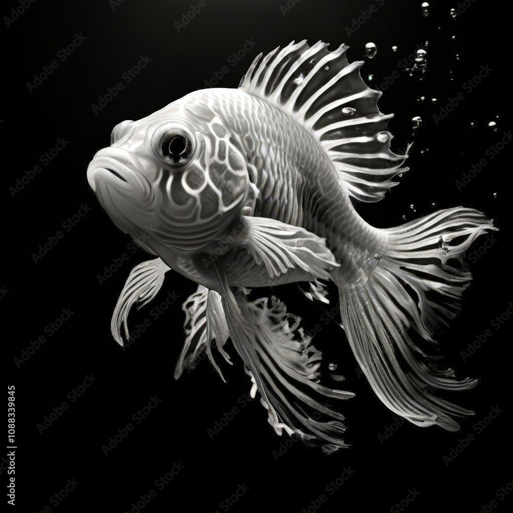 Fototapeta premium the AI Image Generator, the abstract goldfish