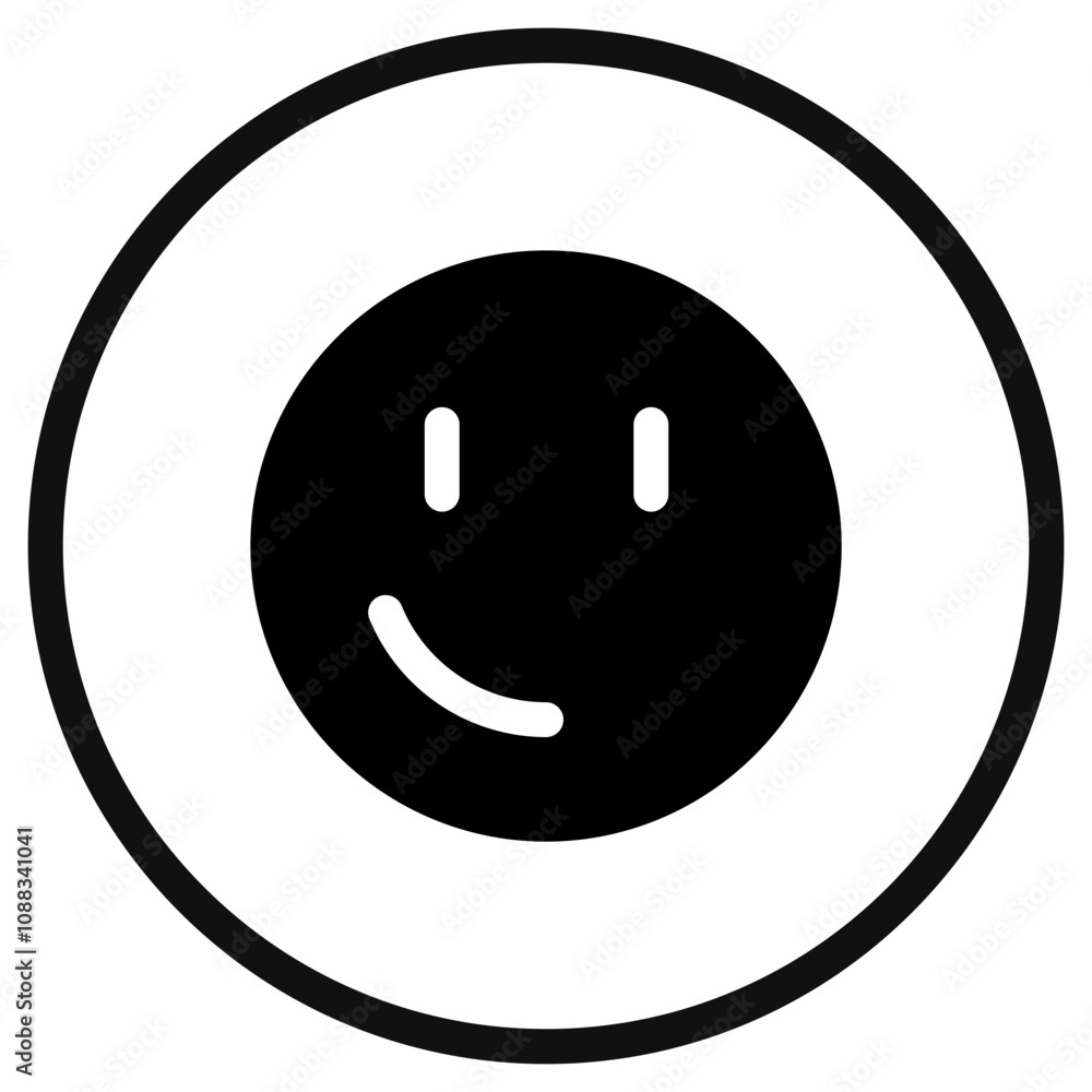 Editable slight smile face vector icon. Part of a big icon set family. Perfect for web and app interfaces, presentations, infographics, etc Editable slight smile face vector icon. Part of a big icon set family. Perfect for web and app interfaces, presentations, infographics, etc