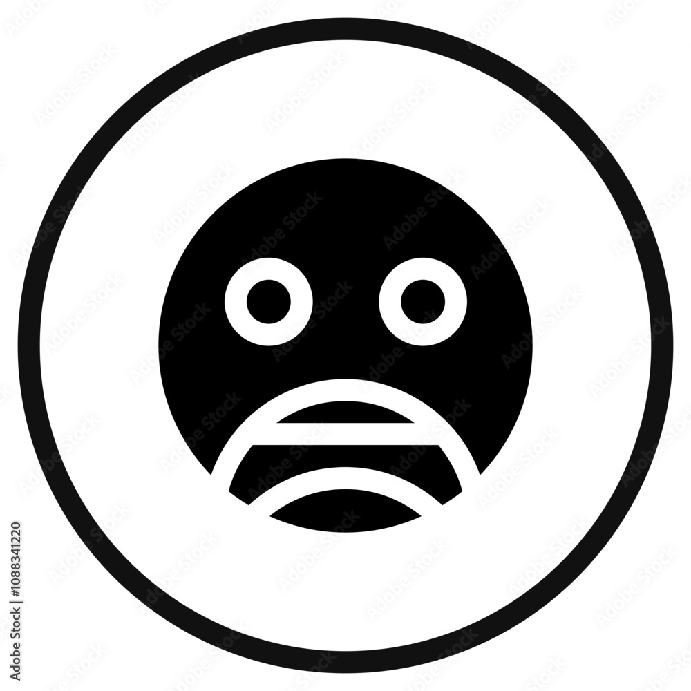 Editable scared, shocked, petrified face vector icon. Part of a big icon set family. Perfect for web and app interfaces, presentations, infographics, etc Editable scared, shocked, petrified face vector icon. Part of a big icon set family. Perfect for web and app interfaces, presentations, infographics, etc