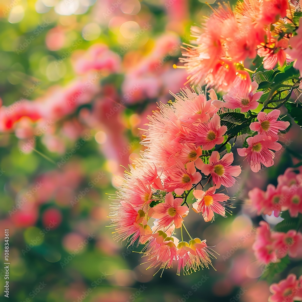 Beautiful pink flower on the tree with bokeh background. Beautiful pink flower on the tree with bokeh background.