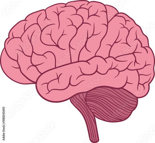 Brain clipart design illustration 