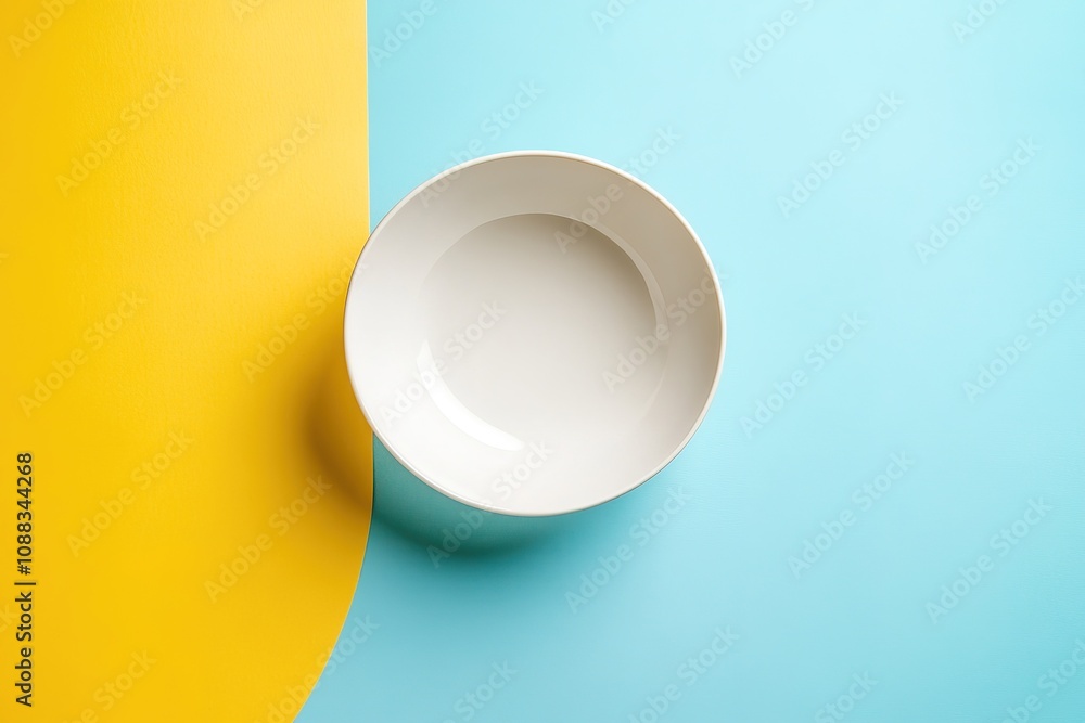 Brightly colored bowl enhances modern dining experience Brightly colored bowl enhances modern dining experience
