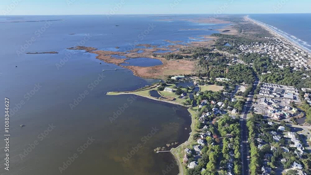 Drone View North of Outer Banks Drone View North of Outer Banks