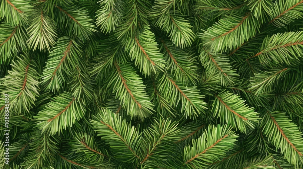 Lush green fir tree branches densely layered, creating a vibrant and festive background perfect for seasonal wallpaper or decorative themes. Lush green fir tree branches densely layered, creating a vibrant and festive background perfect for seasonal wallpaper or decorative themes.