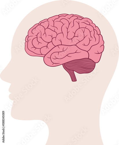 Brain clipart design illustration 