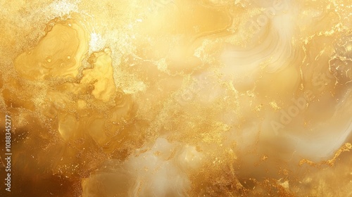 Soft blurred gold abstract background with shimmering marble texture, perfect for evoking luxury, elegance, and sophistication in design projects.