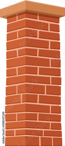 Brick chimney clipart design illustration