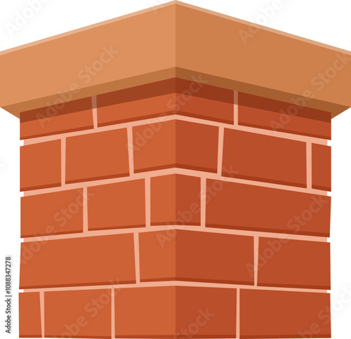 Brick chimney clipart design illustration