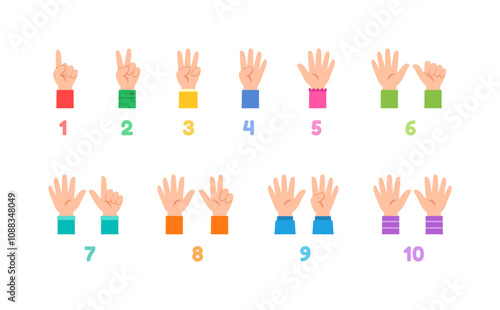 little kid finger hand for math study