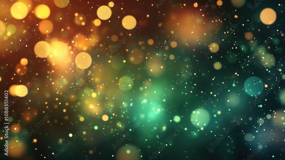 Festive bokeh lights in vibrant greens, yellows, and golds create a magical, abstract background with a beautiful blur, ideal for holiday-themed designs. Festive bokeh lights in vibrant greens, yellows, and golds create a magical, abstract background with a beautiful blur, ideal for holiday-themed designs.