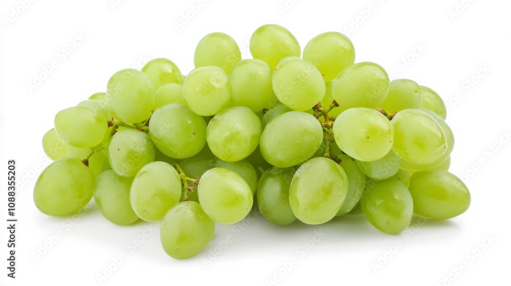 A bunch of green grapes with their round, juicy shapes and slight translucency, Each grape’s vibrant color and subtle imperfections captured with precision A bunch of green grapes with their round, juicy shapes and slight translucency, Each grape’s vibrant color and subtle imperfections captured with precision