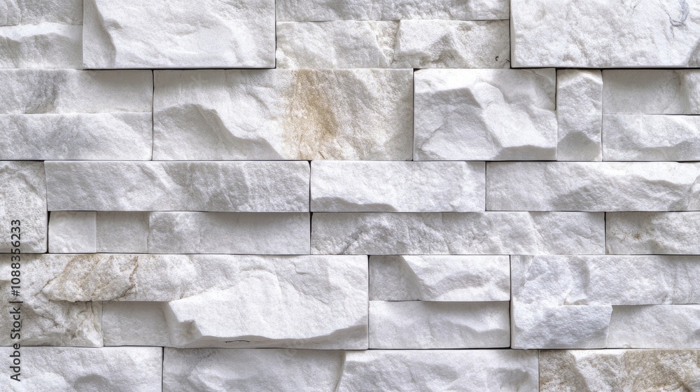Textured background featuring an array of white and gray bricks with a natural stone appearance, ideal for diverse design uses and applications. Textured background featuring an array of white and gray bricks with a natural stone appearance, ideal for diverse design uses and applications.