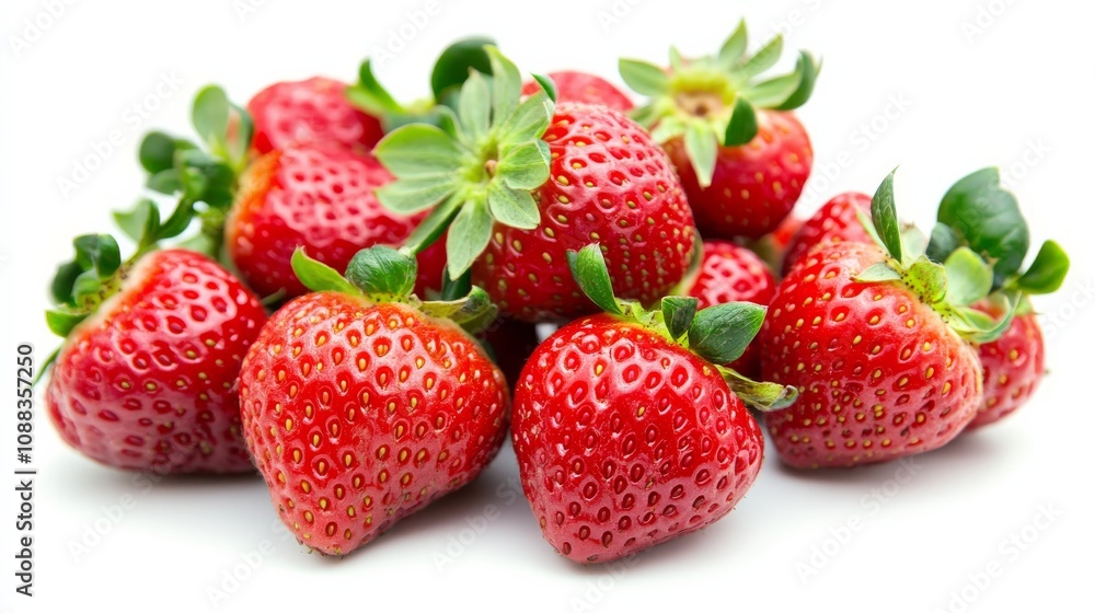 A bunch of ripe, sweet strawberries with their bright red color and tiny seeds, Each strawberry’s fresh texture and vibrant color captured in exquisite detail A bunch of ripe, sweet strawberries with their bright red color and tiny seeds, Each strawberry’s fresh texture and vibrant color captured in exquisite detail