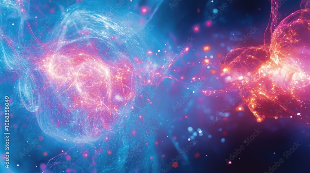 Vibrant galaxy texture showcasing swirling pink and blue colors, interspersed with shimmering stars and cosmic dust. Vibrant galaxy texture showcasing swirling pink and blue colors, interspersed with shimmering stars and cosmic dust.
