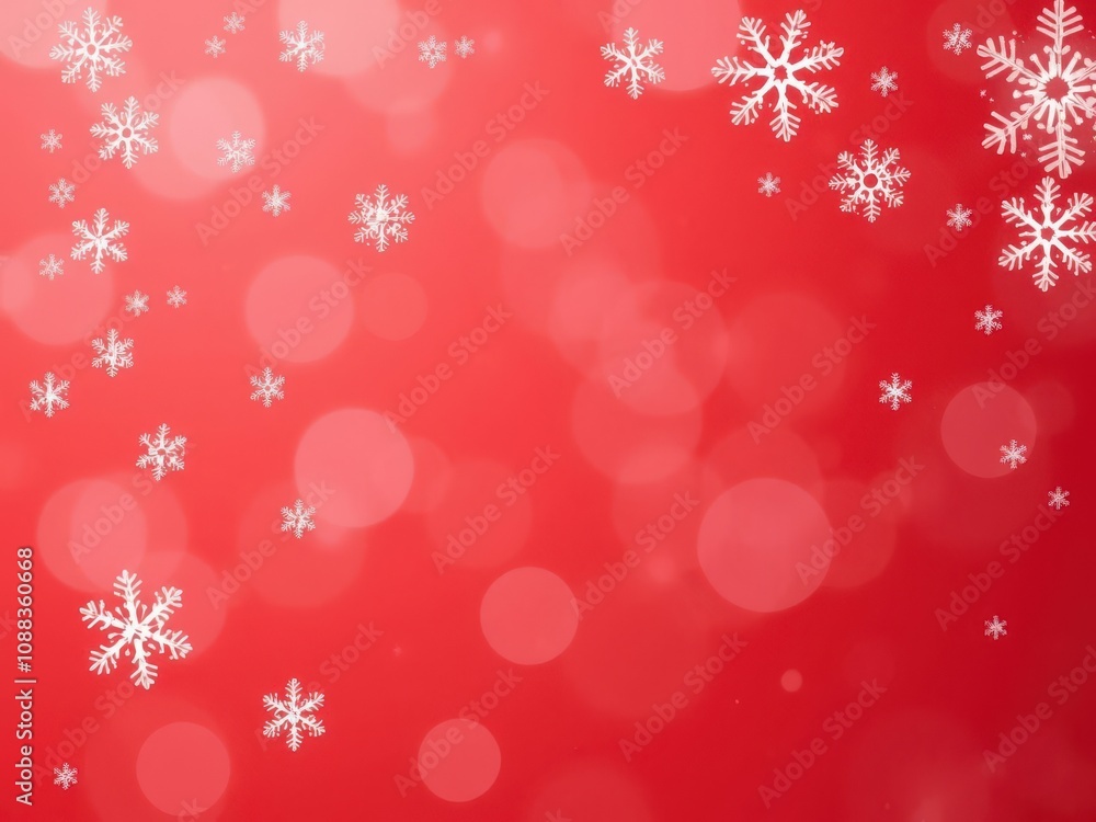Christmas illustration with various small snowflakes falling on a gradient background in shades of red, perfect for holiday designs and festive projects, winter, stock photo Christmas illustration with various small snowflakes falling on a gradient background in shades of red, perfect for holiday designs and festive projects, winter, stock photo
