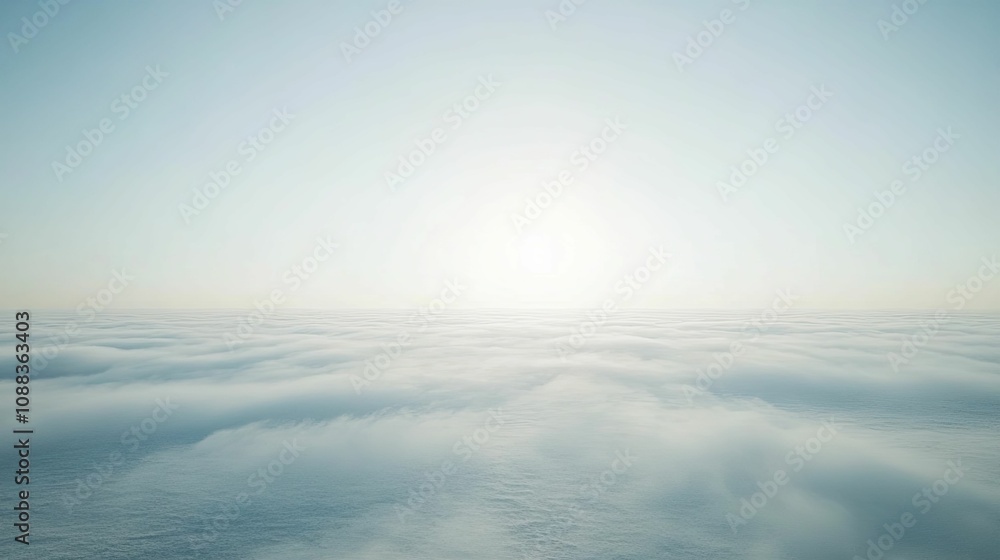 Serene Cloudscape Above a Vast Cloud Sea Serene Cloudscape Above a Vast Cloud Sea
