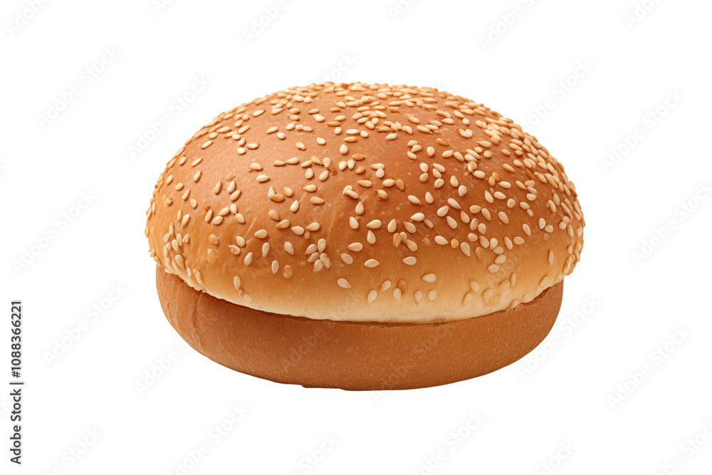 burger bread isolated on transparent background. Generative ai burger bread isolated on transparent background. Generative ai