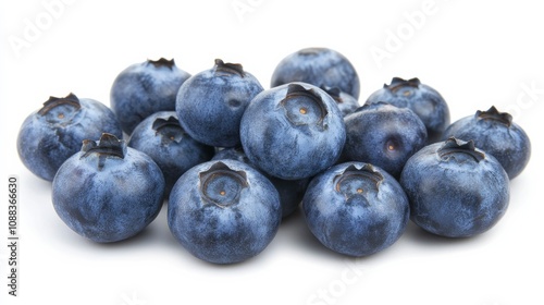 A cluster of blueberries with their round, plump shapes and deep blue color, Each blueberry’s vibrant color and subtle imperfections captured with precision