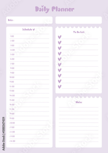 Daily Planner Template with Schedule and To-Do List
