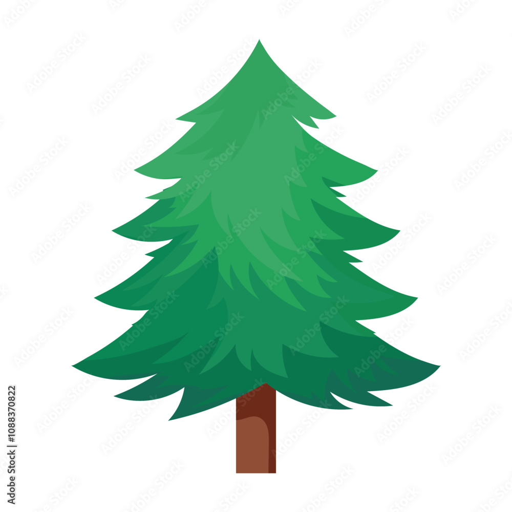 Christmas trees for greeting card, invitation, banner, web. Decorative winter objects - a star, toys, garlands, snow. Vector illustration Christmas trees for greeting card, invitation, banner, web. Decorative winter objects - a star, toys, garlands, snow. Vector illustration