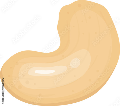 Beautiful flat illustration of cashew nut clipart