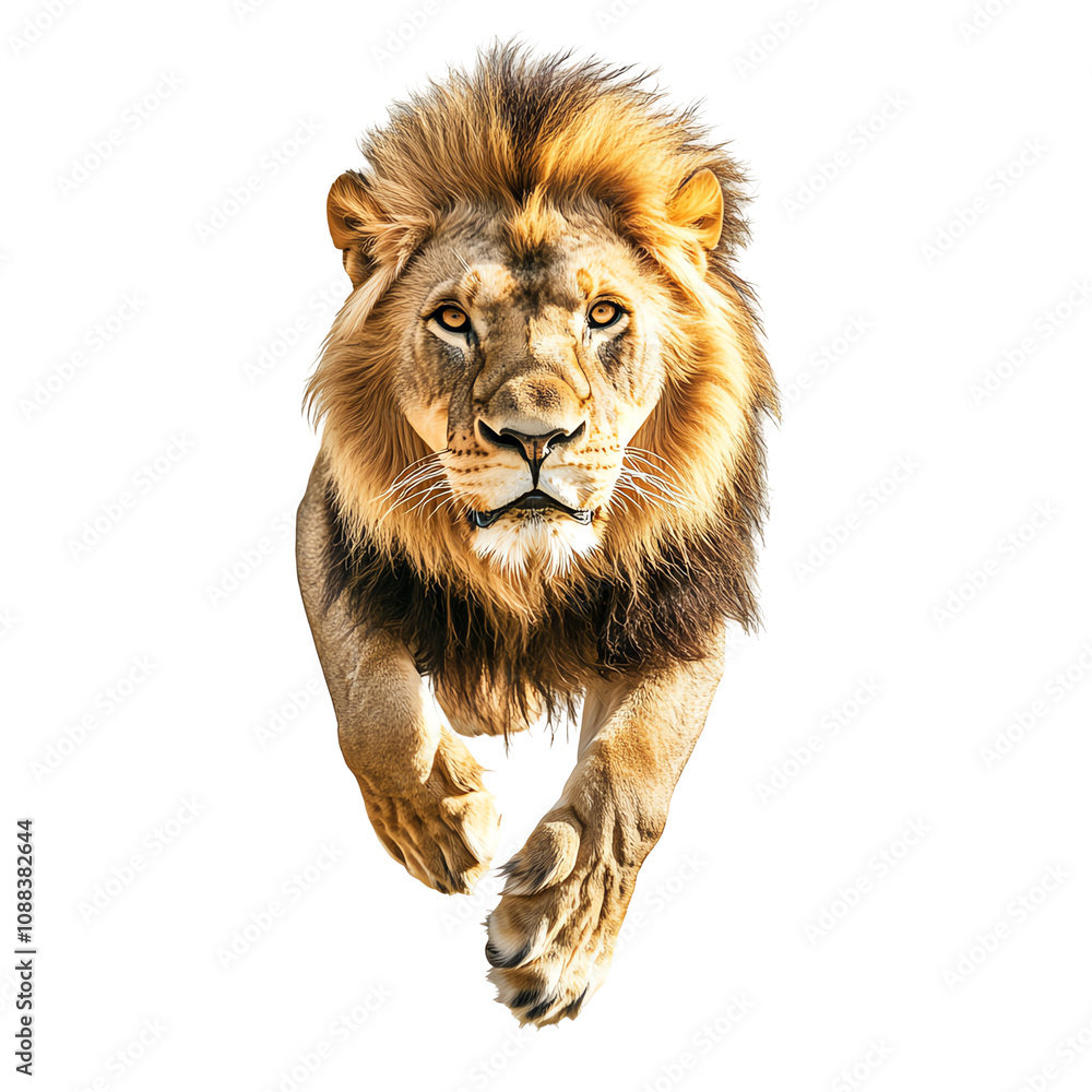Obraz premium Lion, white isolate background