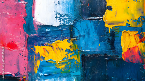 Colorful painted background in oil painting style