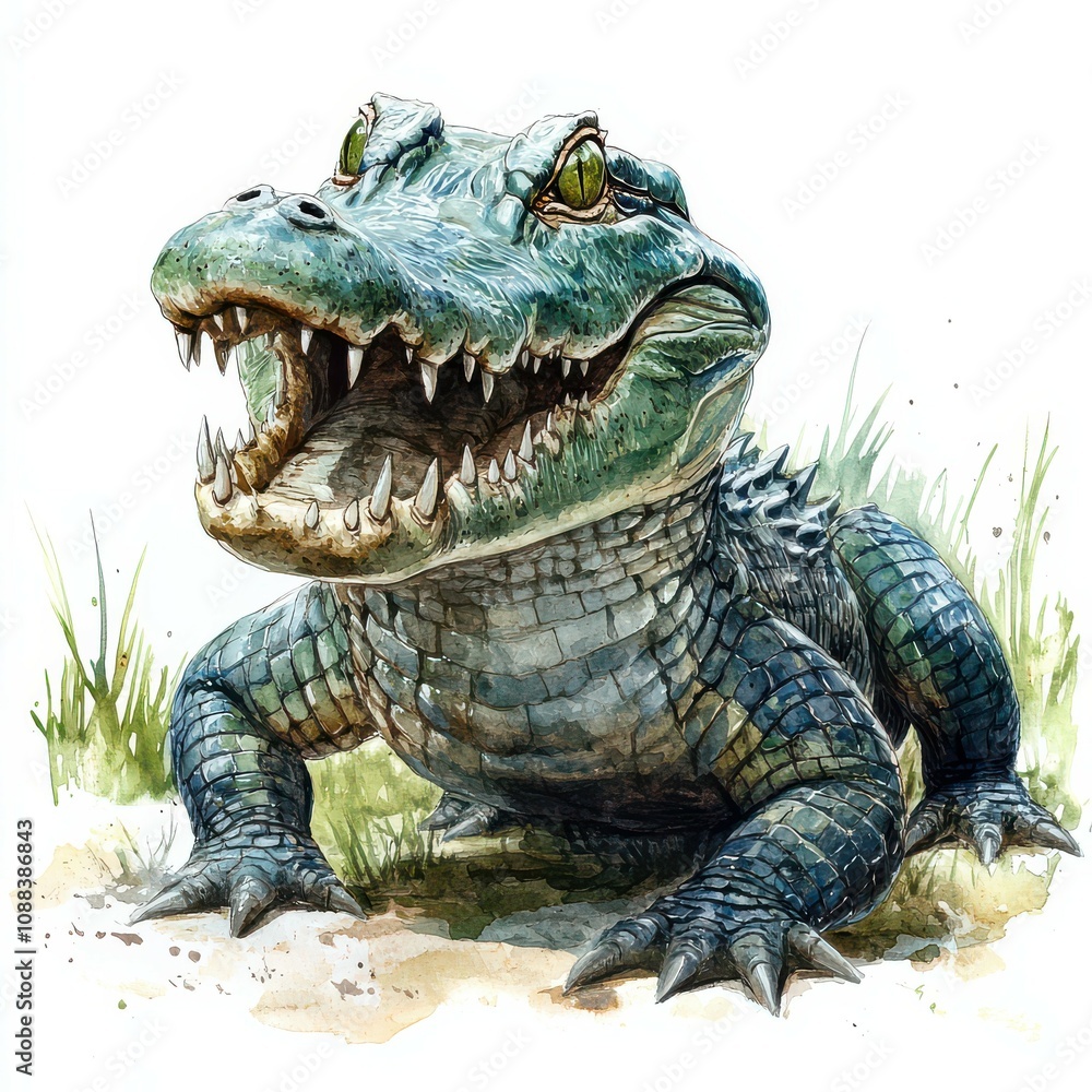 Obraz premium Alligator with Open Mouth.