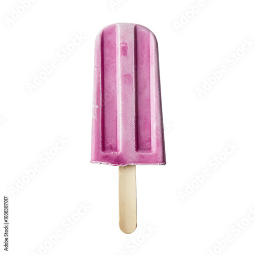 Pink popsicle isolated on transparent background