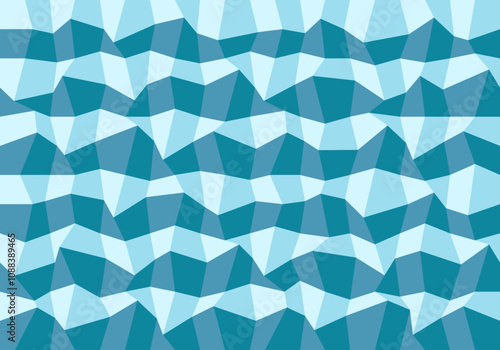 Fondo de cuadrados deformandos en 4 tonos verde agua y turquesa. Mosaico verde agua y turquesa