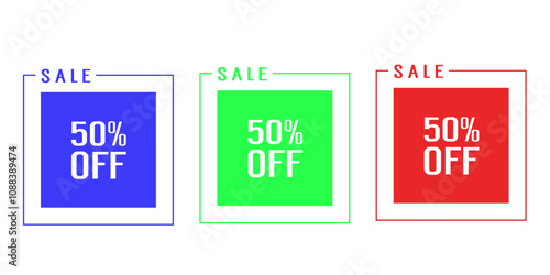 Sales badges vectors icon set