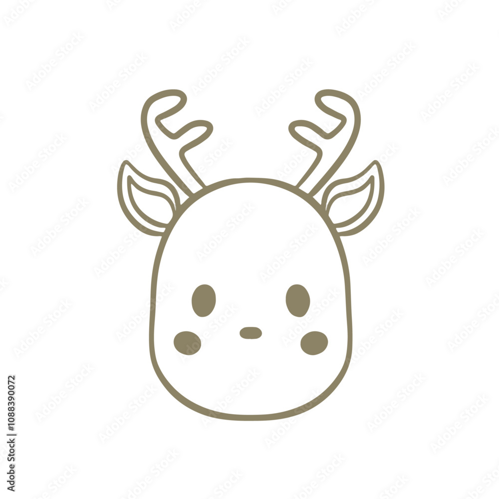 deer santa head 3 for printing, pattren, icon, vector, christmas event deer santa head 3 for printing, pattren, icon, vector, christmas event
