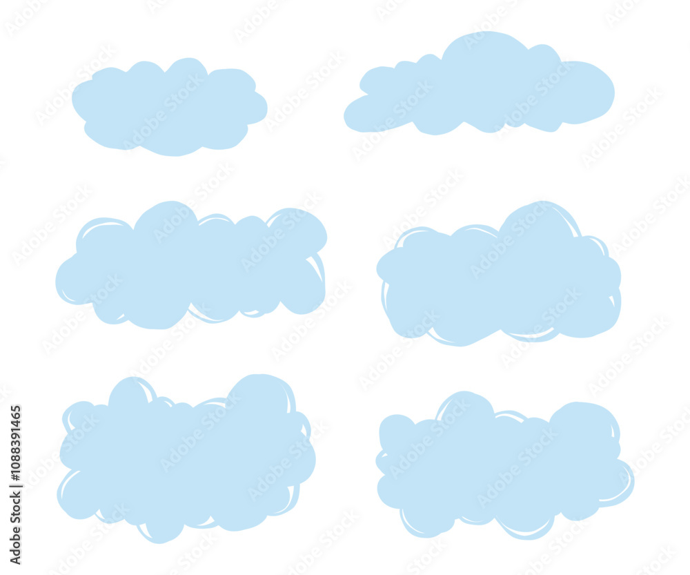 Handdrawn Blank Text Box with Cloud Shape Handdrawn Blank Text Box with Cloud Shape