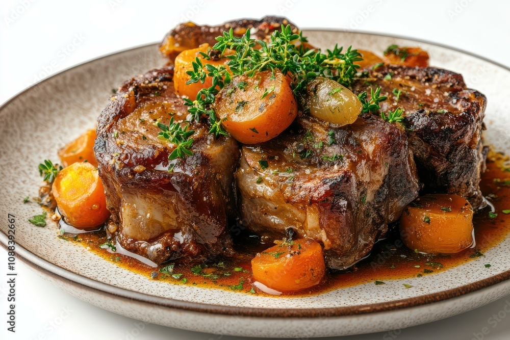 Braised Beef Short Ribs with Carrots and Thyme Braised Beef Short Ribs with Carrots and Thyme