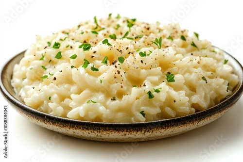 Creamy Risotto with Parsley and Pepper.