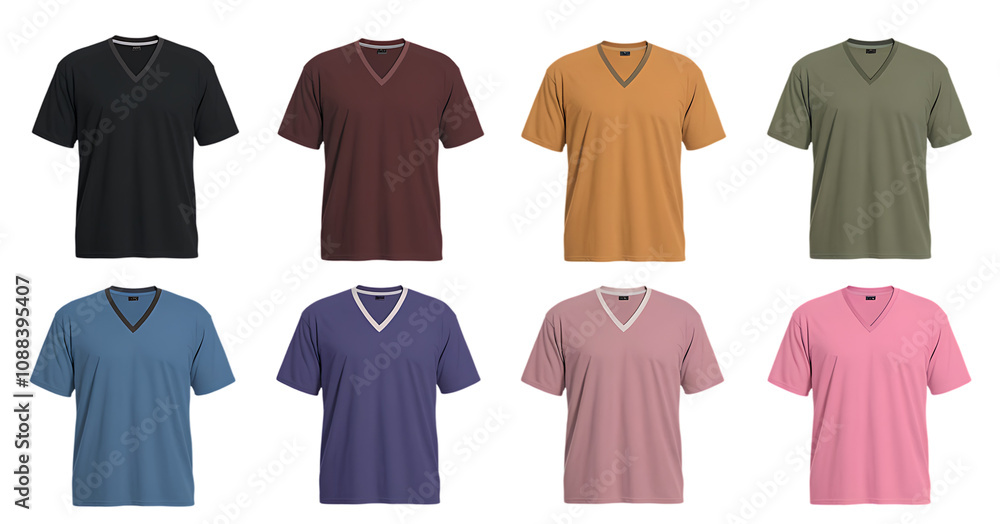 Stylish V-Neck T-Shirts in Various Colors for Casual and Everyday Wear Stylish V-Neck T-Shirts in Various Colors for Casual and Everyday Wear