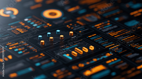 conceptual image of predictive analytics with vibrant graphs and data visualizations