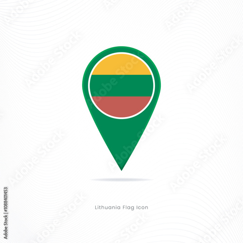 Lithuania map flag icon