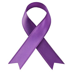 Purple ribbon symbolizing awareness and support